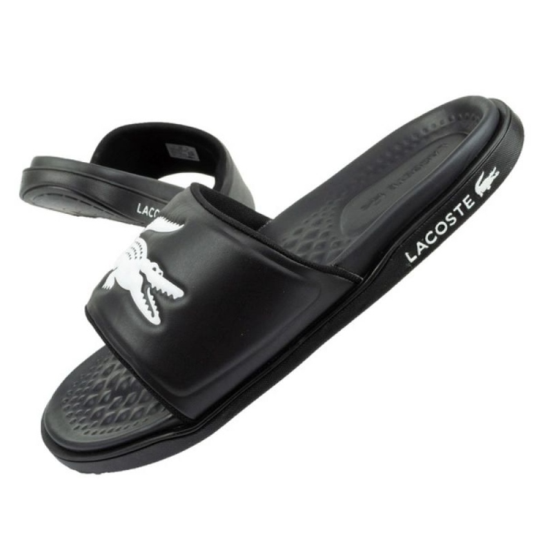 Klapki Lacoste Croco Dualiste M 20312 czarne 1