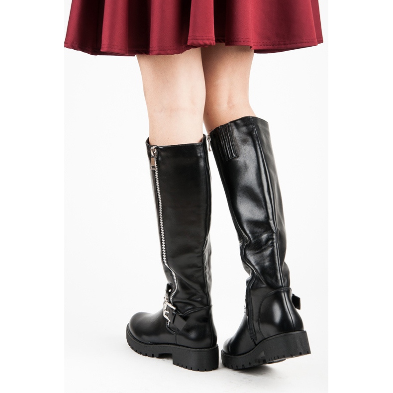 Seastar Rockowe kozaki damskie czarne 1