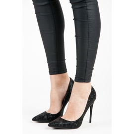 Vices Szpilki snake print czarne 1