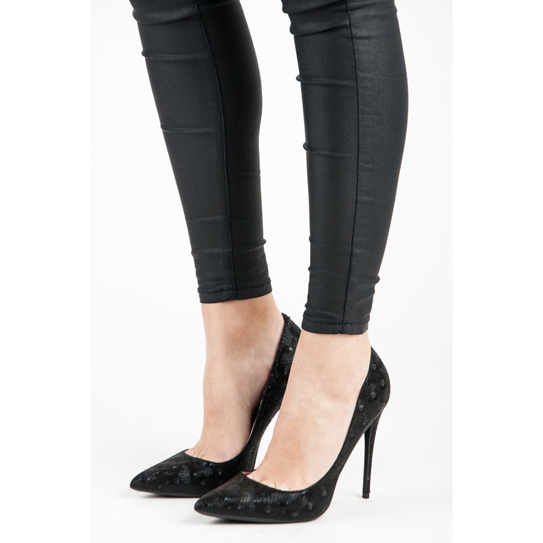 Vices Szpilki snake print czarne 1