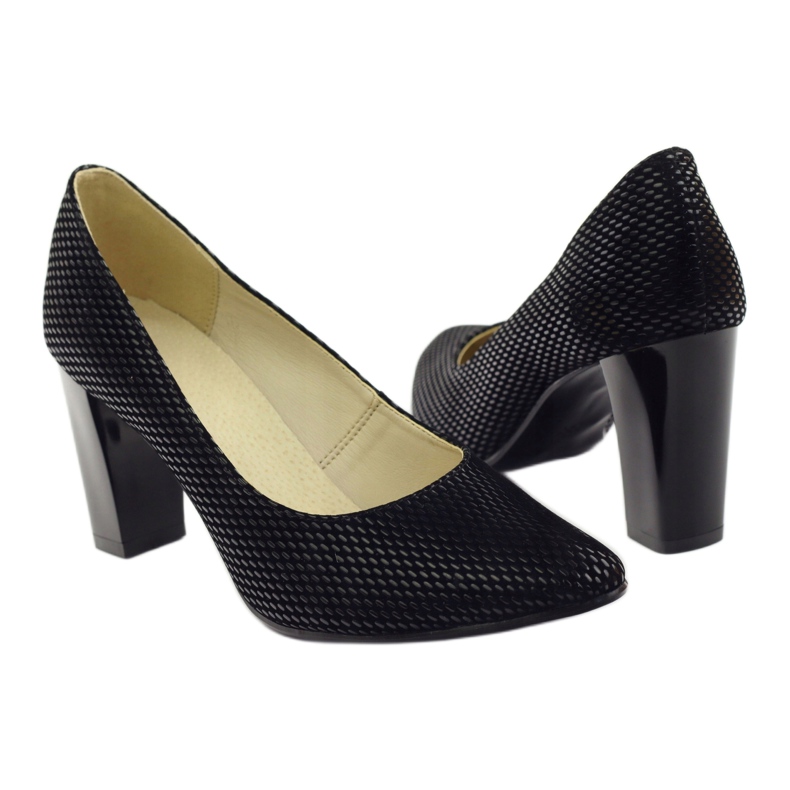 Czółenka Czarne Na Słupku 138 3