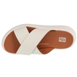Buty FitFlop F-Mode Flatform FW5-477 białe 2
