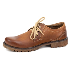 Buty męskie skórzane OLIVIER 312GT brązowe 1