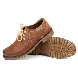 Buty męskie skórzane OLIVIER 312GT brązowe 3