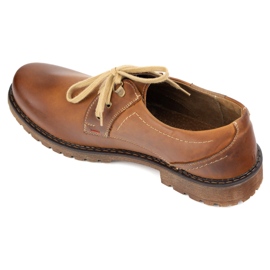 Buty męskie skórzane OLIVIER 312GT brązowe 7