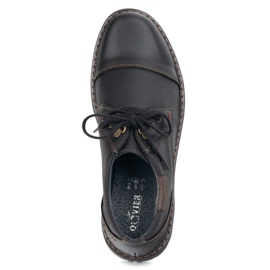 Buty męskie skórzane OLIVIER 312GT z przeszytym noskiem czarne 6