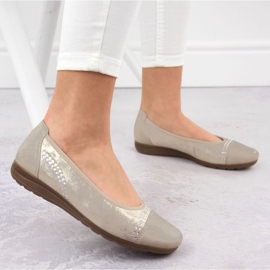 Buty, baleriny Damskie Rieker L9353-62 Beżowe beżowy 3