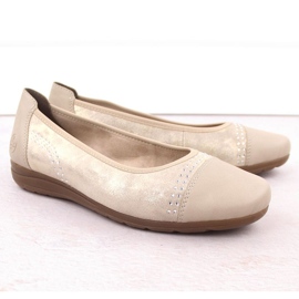 Buty, baleriny Damskie Rieker L9353-62 Beżowe beżowy 5