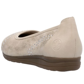 Buty, baleriny Damskie Rieker L9353-62 Beżowe beżowy 9