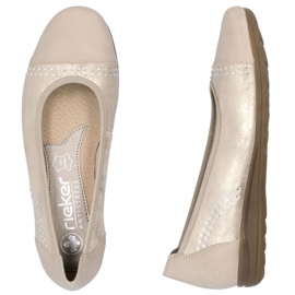 Buty, baleriny Damskie Rieker L9353-62 Beżowe beżowy 13