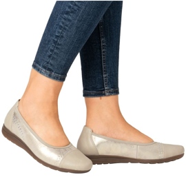 Buty, baleriny Damskie Rieker L9353-62 Beżowe beżowy 14