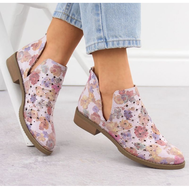 Botki M.Daszyński SA62-102 Ażurowe fioletowe 2