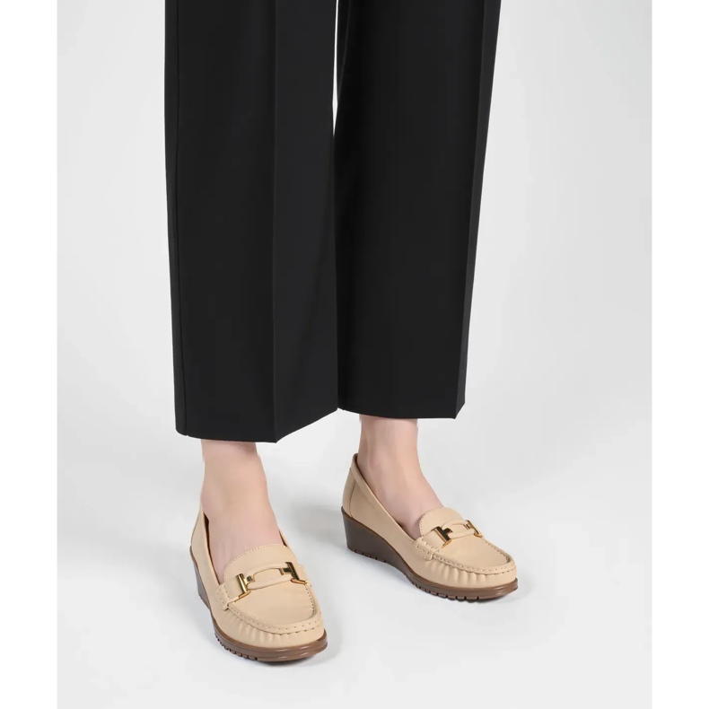 Damskie Mokasyny Velora Beige beżowy 1