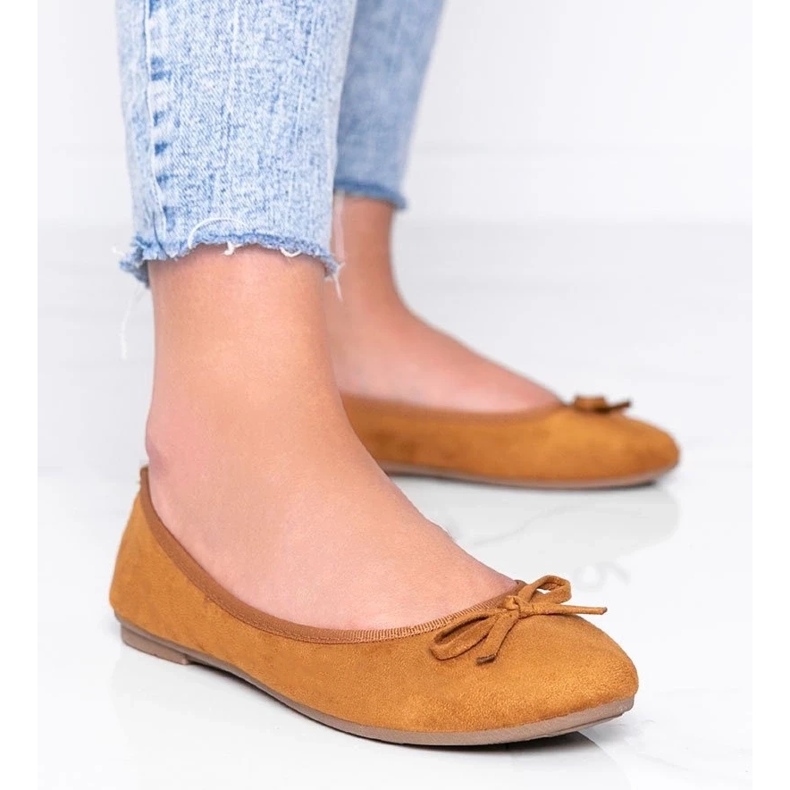 D/GMR Brązowe balerinki z kokardka Angelina 1