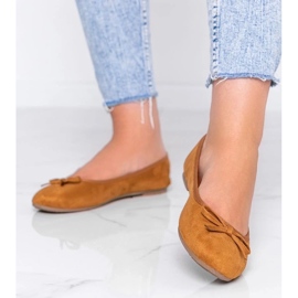 D/GMR Brązowe balerinki z kokardka Angelina 2