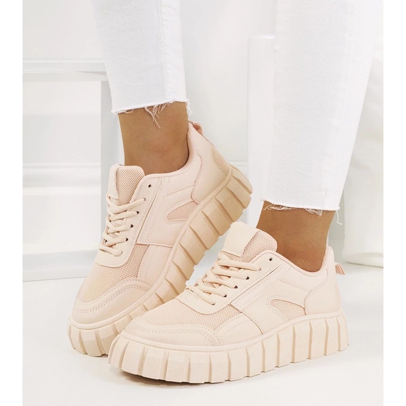 D/GMR Różowe sneakersy na wysokiej podeszwie Morico 1