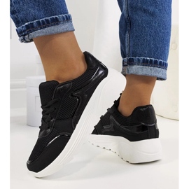D/GMR Czarne sneakersy damskie Basemat 1