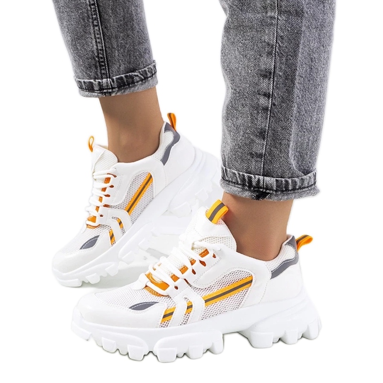 D/GMR Białe sneakersy damskie Bernier 1