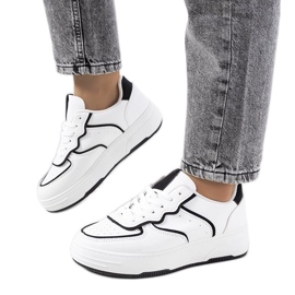 D/GMR Biało czarne sneakersy damskie Bieke białe 2