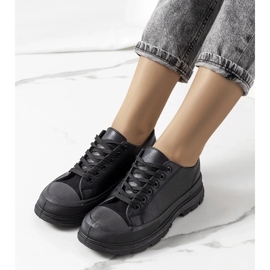 D/GMR Czarne trampki na grubej podeszwie Nurbika 1