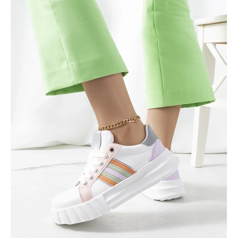 D/GMR Białe trampki na platformie Prinsep 1