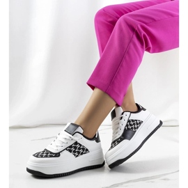 D/GMR Białe sneakersy na wysokiej podeszwie Valpara 1