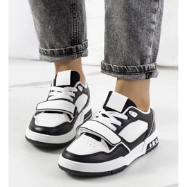 D/GMR Czarne sneakersy damskie Kadie białe 1