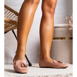 D/GMR Różowe baleriny z eko-zamszu Cillian 2