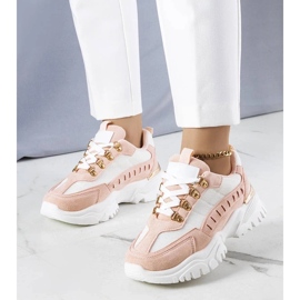 D/GMR Biało-różowe sneakersy Mindy białe 1