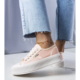 D/GMR Różowe trampki na platformie Connie 2