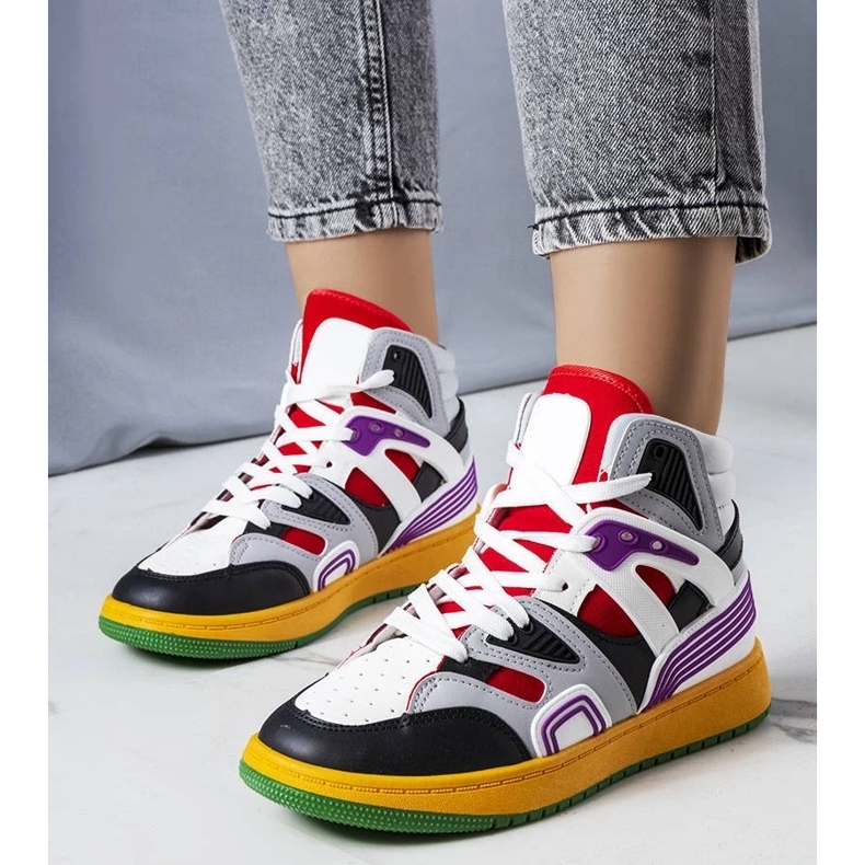 D/GMR Czarne sneakersy za kostkę Marjorie szare 1