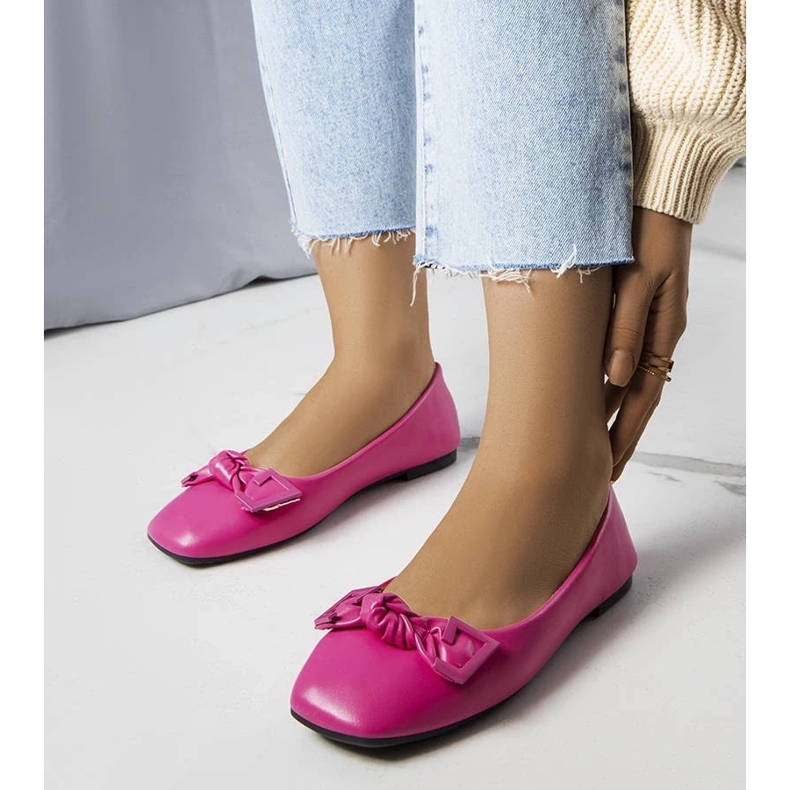 D/GMR Różowe balerinki z kokardką Tabitha 1