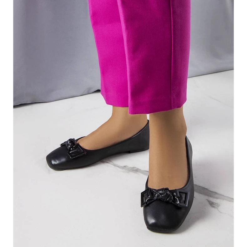 D/GMR Czarne balerinki z kokardką Tabitha 1