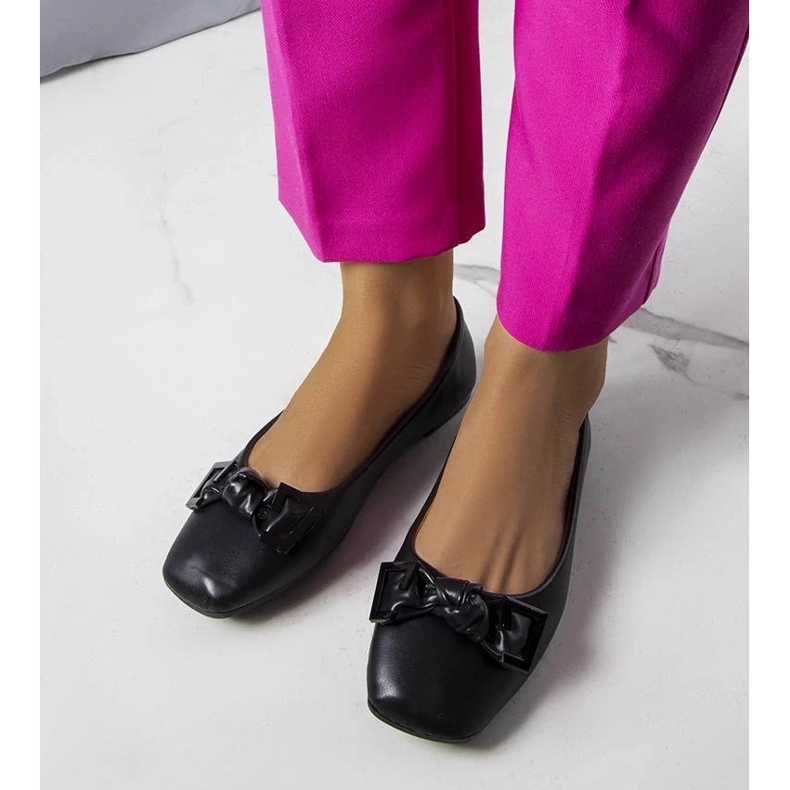 D/GMR Czarne balerinki z kokardką Tabitha 2