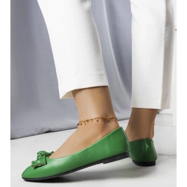 D/GMR Zielone balerinki z kokardką Tabitha 2