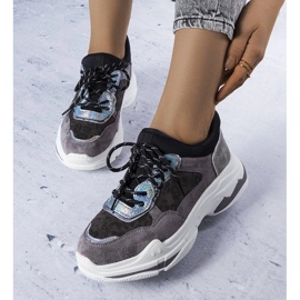 D/GMR Szare sneakersy zdobione wstawkami Savard 2