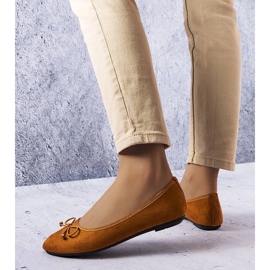 D/GMR Brązowe balerinki z kokardką Chandonnet 2