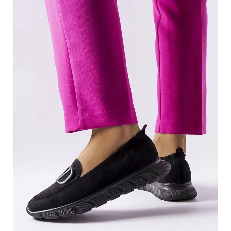 D/GMR Czarne wsuwane sneakersy Vinceza 2