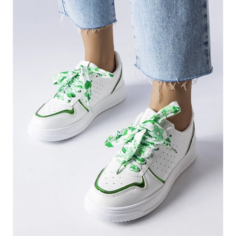 D/GMR Białe sneakersy wiązane wstążką Pryor 1