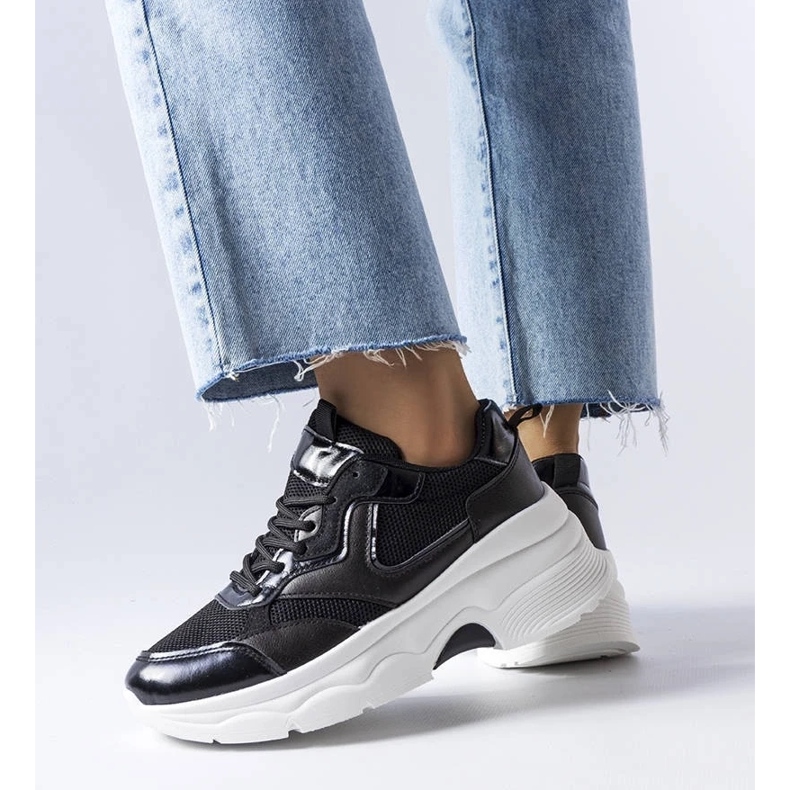 D/GMR Czarne sneakersy damskie Séguin 2