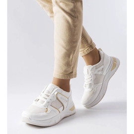 D/GMR Białe sneakersy z łączonych materiałów Caya 1