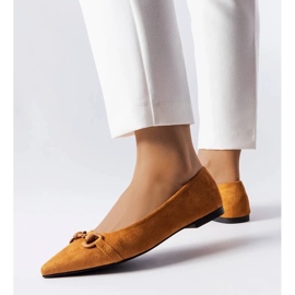 D/GMR Brązowe balerinki ze szpiczastym noskiem Aimé 1