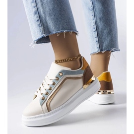 D/GMR Beżowe sneakersy na grubej podeszwie Soucy beżowy 2