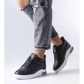 D/GMR Czarne sneakersy z brokatem Bonevil 1