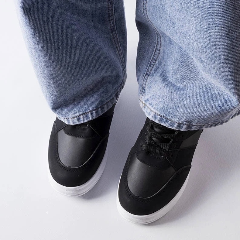 D/GMR Czarne sneakersy na koturnie CinqMars 2