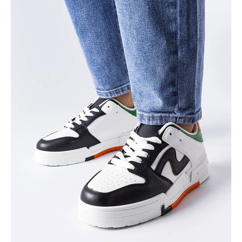 D/GMR Czarno-białe buty na grubszej podeszwie Harter czarne 1