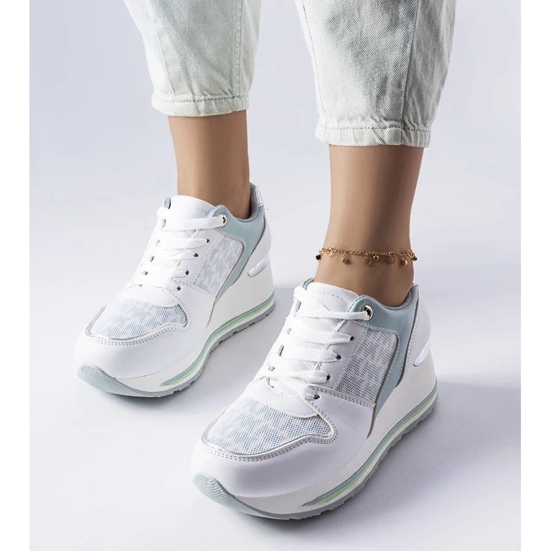 D/GMR Zielone sneakersy na koturnie Pouliotte 2