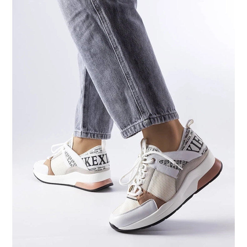 D/GMR Biało-różowe sneakersy Vinceza białe 2