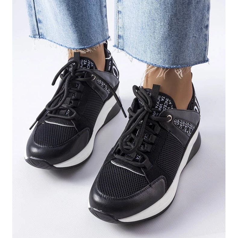 D/GMR Czarno-białe sneakersy Vinceza czarne 2