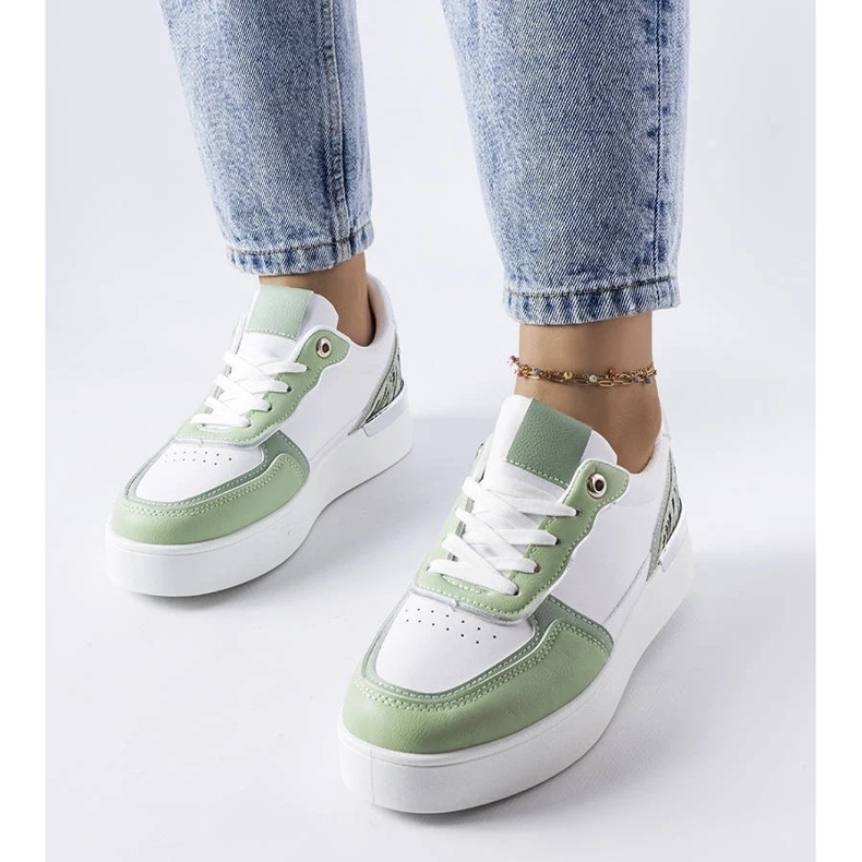 D/GMR Zielone sneakersy na platformie Tooele 1